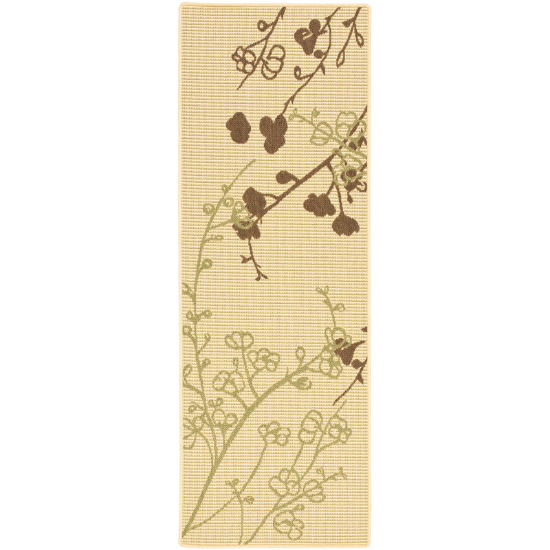 Tapis d'intérieur / extérieur à fleurs Herefordshire Performance, Tapis de couloir 2 pi 3 po x 6 pi 7 po