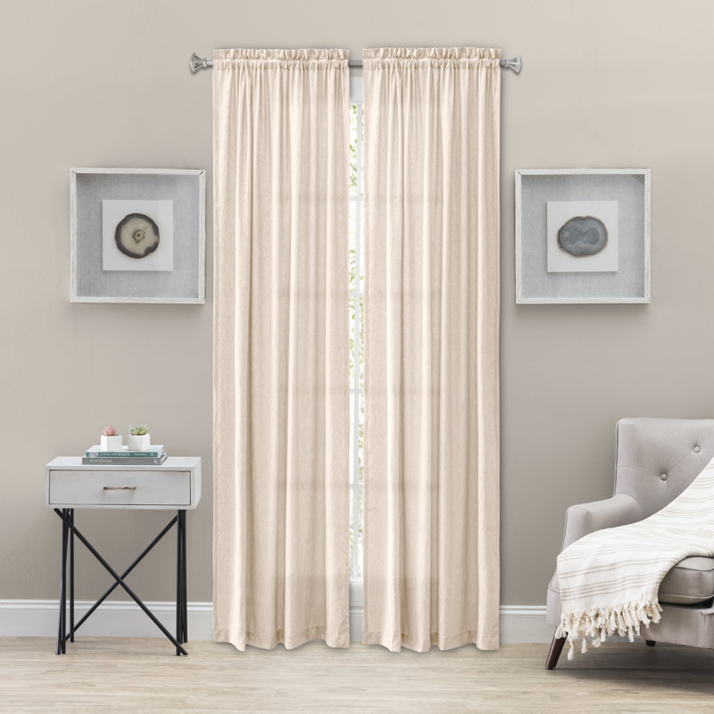 Paulisha Semi Sheer Single Panel, Natural, 48" W x 84" L