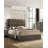 Fabric & Rustic Gray Oak Finish EK Bed