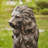 27.75"H Oversized MGO Guardian Sitting Lion Garden Statue-442413014-442413012-442413010