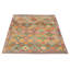 One-of-a-Kind 5'1" x 6'6" New Age Rectangle Wool Area Rug in Orange