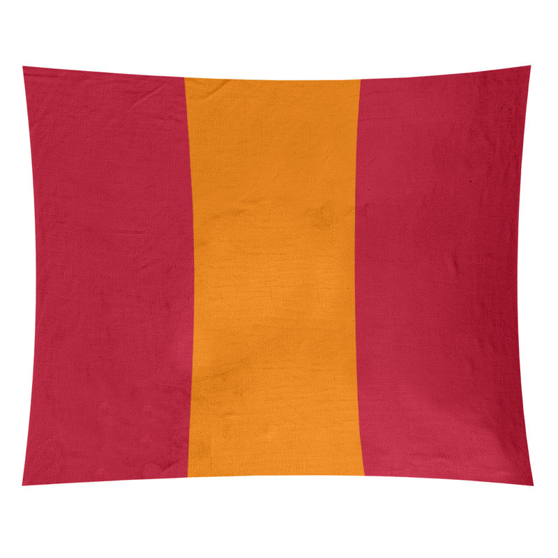 Tapisserie en polyester Tampa, H 68 po x l 80 po, Rouge / Orange