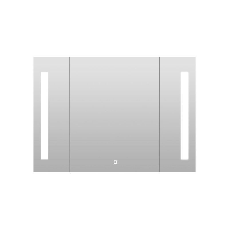 36x26 pouces Miroir à DEL noir Pharmacie avec anti-buée à intensité variable