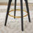 Counter Height Bar Stools Set Of 2, 360° Swivel Upholstered Barstools With Backs And Metal Legs, 26" H Seat Height, Velvet Fabric,Goldy Footrest-1814312696