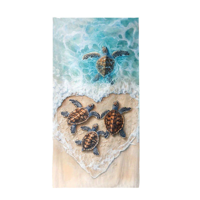 Sea Beach Towel Fine Fiber Double Sided Velvet Drying Bath Towel Seaside Holiday Towel Fabric