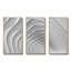 Fractal Bulgy White 3D Waves - Ensemble de 3 toiles abstraites encadrées-2043105797-2043105793