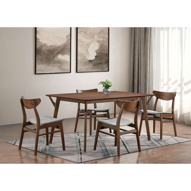 Table de salle à manger 59,5 "de style Mid-Century moderne, noyer