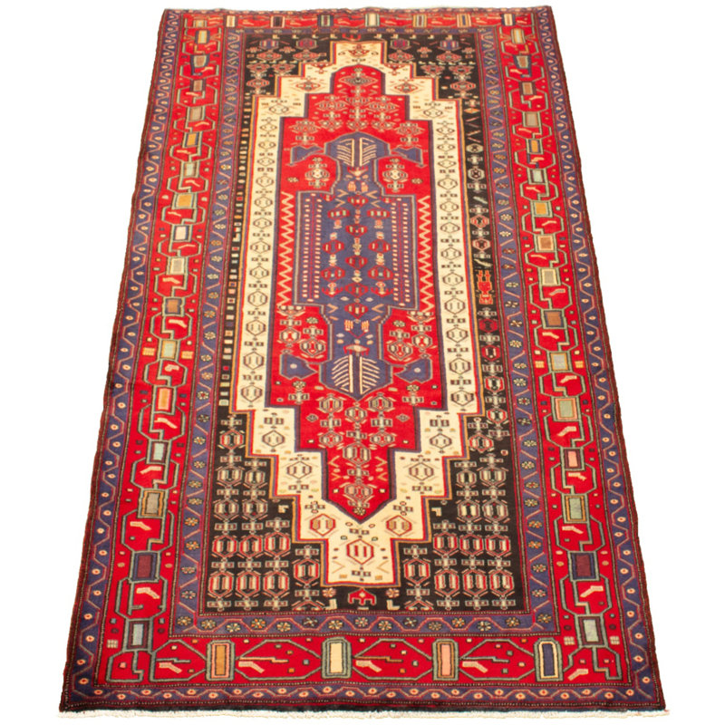 Tapis d’intérieur en laine 4 pi 11 po x 9 pi 2 po à la main one-of-kind-noué la 1980 kula Lassorr