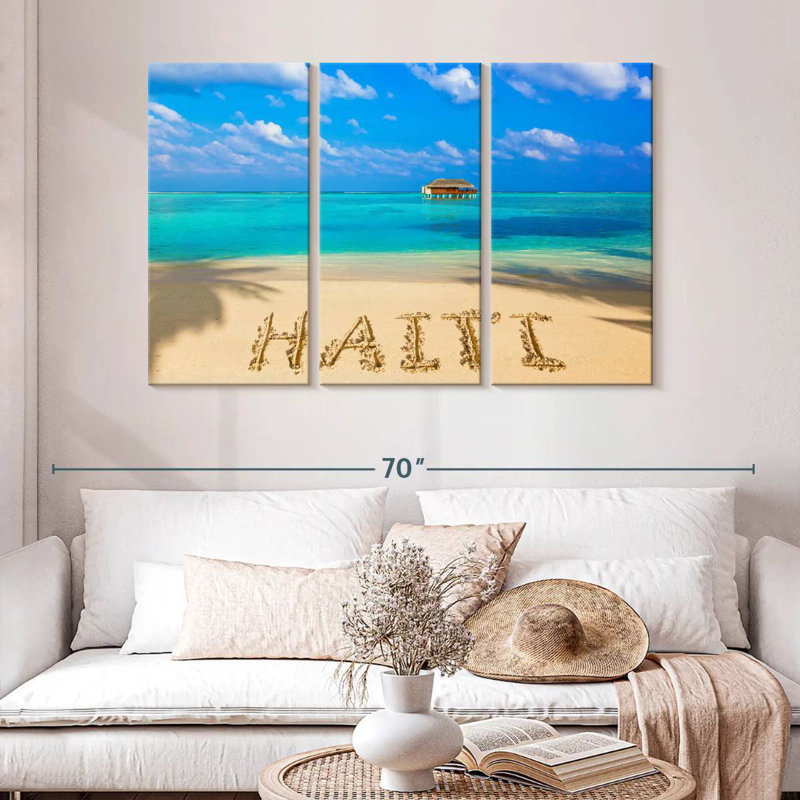 Gillard, plage d'Haïti, H 32 po x l 50 po