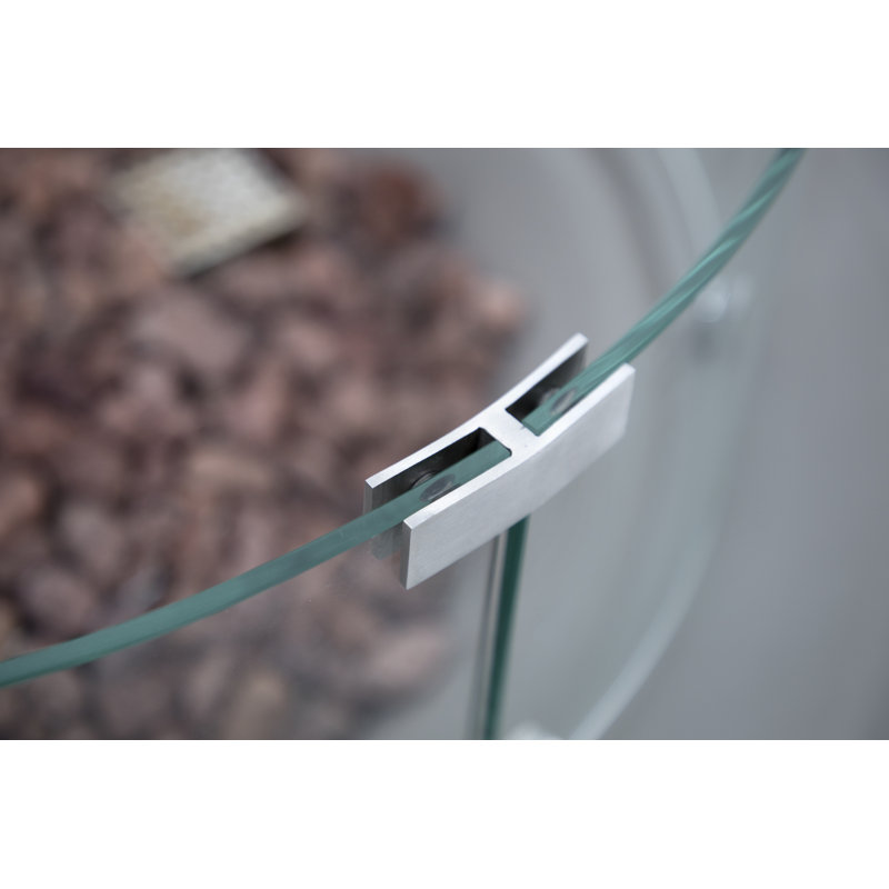 Pare-vent rond en verre trempé de 25 po