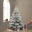 Flocked Alaskan White Pine Artificial Christmas Tree-122153502