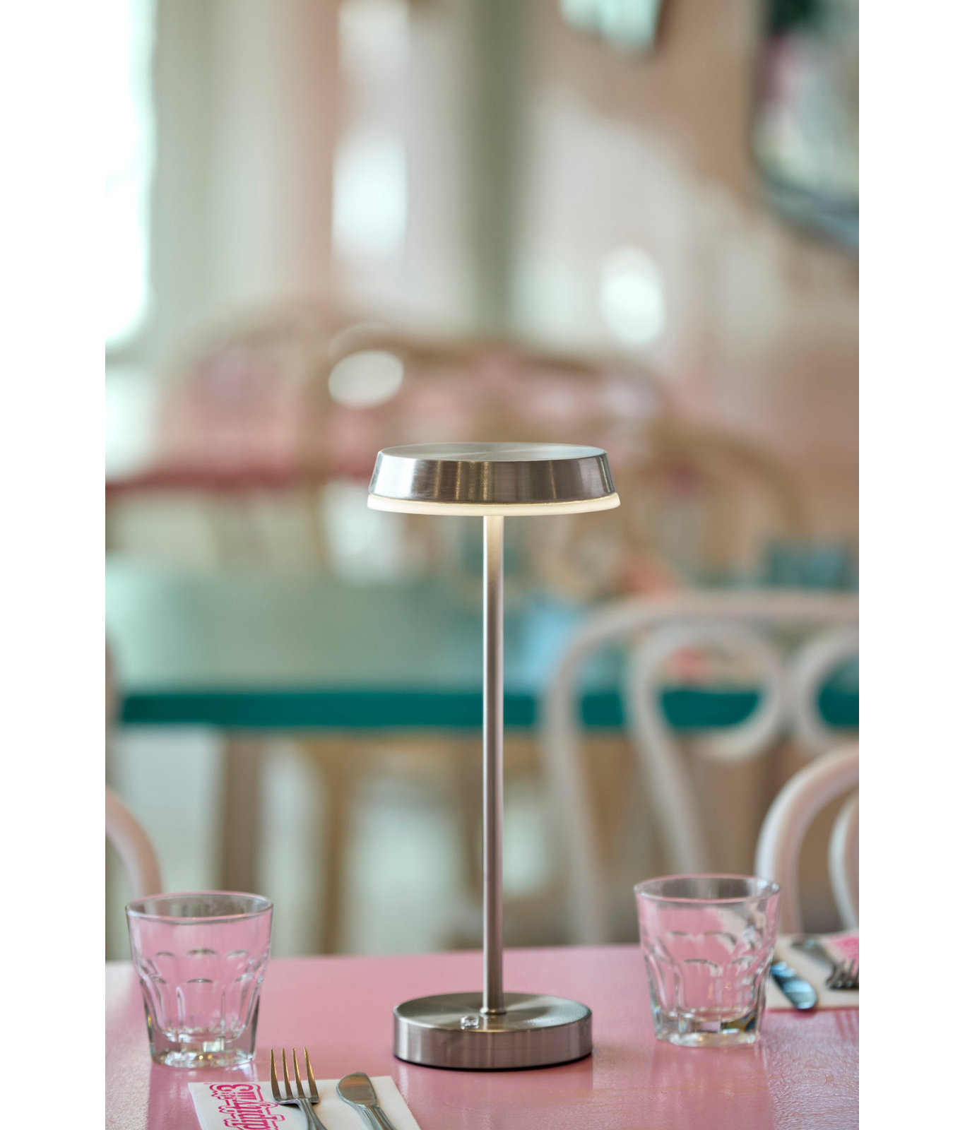 Daebreon Table Lamp, Brushed Nickel