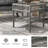 3-Piece Outdoor Rocking Chair Set, 28" H Rockers with Cushions, 19.3" H Glass Coffee Table, Gray