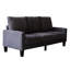 Moderne avec structure stable en bois massif et en métal gris foncé, coussins de 6,7 po, capacité de 900 lb, facile à assembler étant donné l'éponge à haute élasticité du canapé de salon gris, assemblage, option de rangement