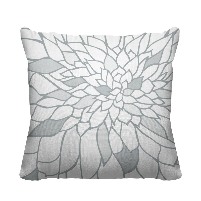 Coussin Romi, 15 po x 15 po, Gris