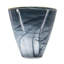 Vase en verre Smoky Black Swirl