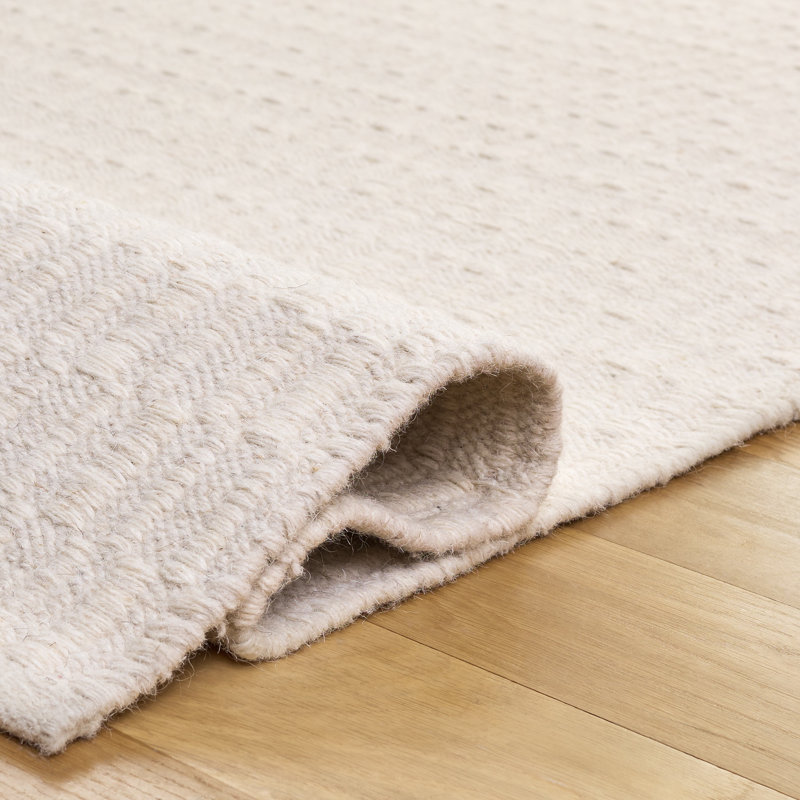 Tapis de couleur unie en coton tissé à la main Vermont, Rectangulaire 8 pi x 10 pi
