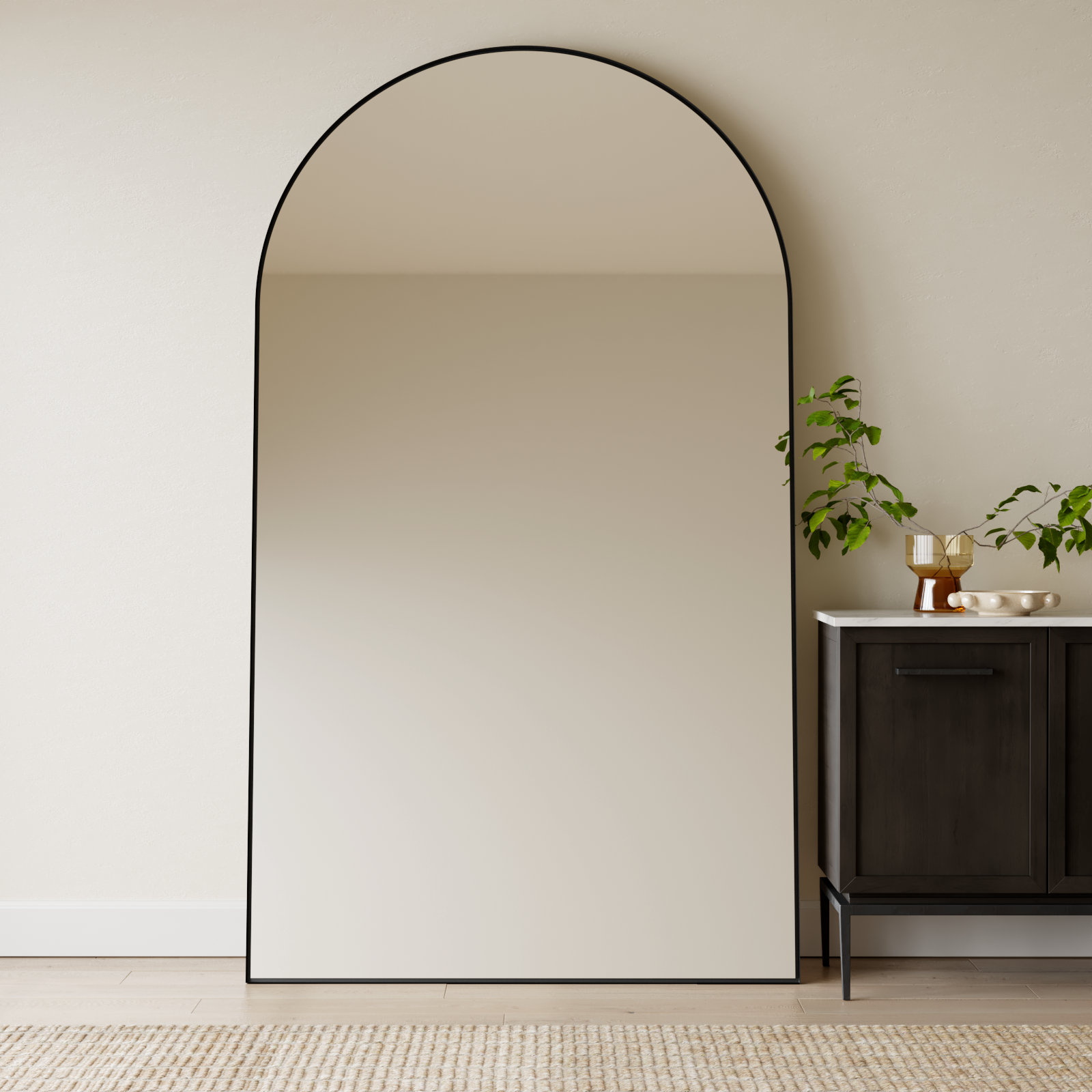 Kira Full-Length Mirror, Black, 83" x 48"