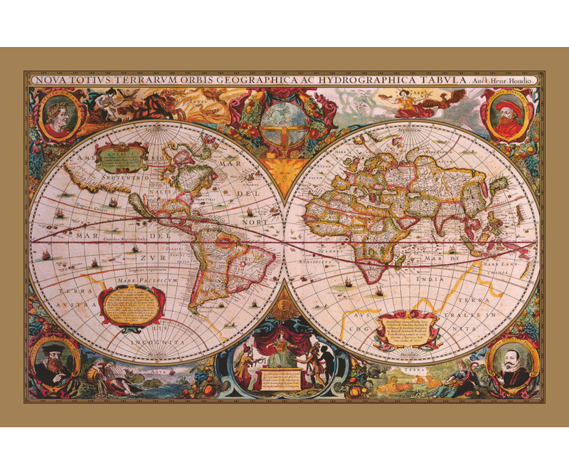 Carte du monde (style antique)