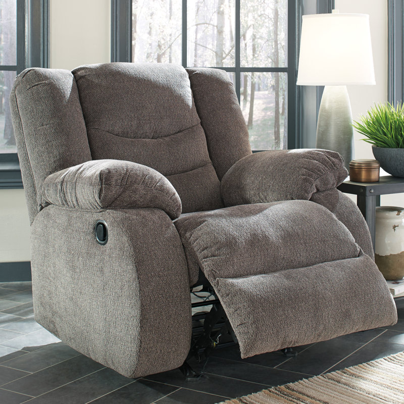Barksdale Upholstered Recliner, Gray