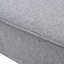 Cadre en bois massif gris de 50 po pour une stabilité à long terme, lin, rehaussement de style moderne avec revêtement en tissu, offrant un design élégant et confortable à votre pièce
