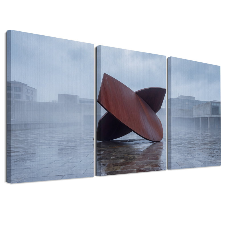 Ensemble de 3 toiles d'art rouillées, H 30 po x l 20 po x 3 pièces
