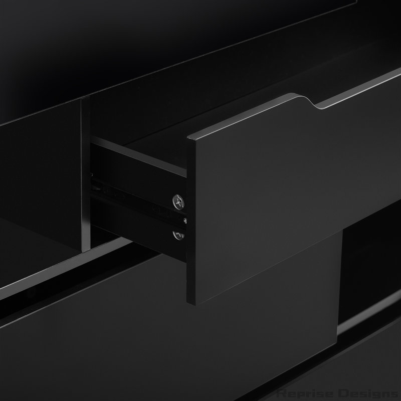 Black Modern Fabric and Metal Shoe Storage Cabinet with Drawers