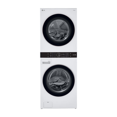 LG Single Unit Front Load WashTower with Center Control 4.5 cu. ft. Washer and 7.4 cu. ft. Electric Dryer
