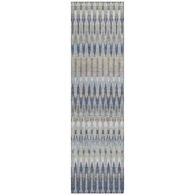Washable Abstract Indoor / Outdoor Rug