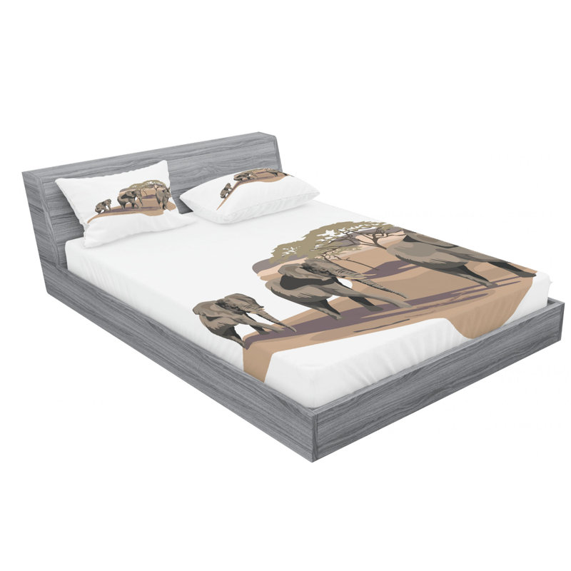Microfiber Sheet Set, Queen Sheet Set with Fitted Sheet