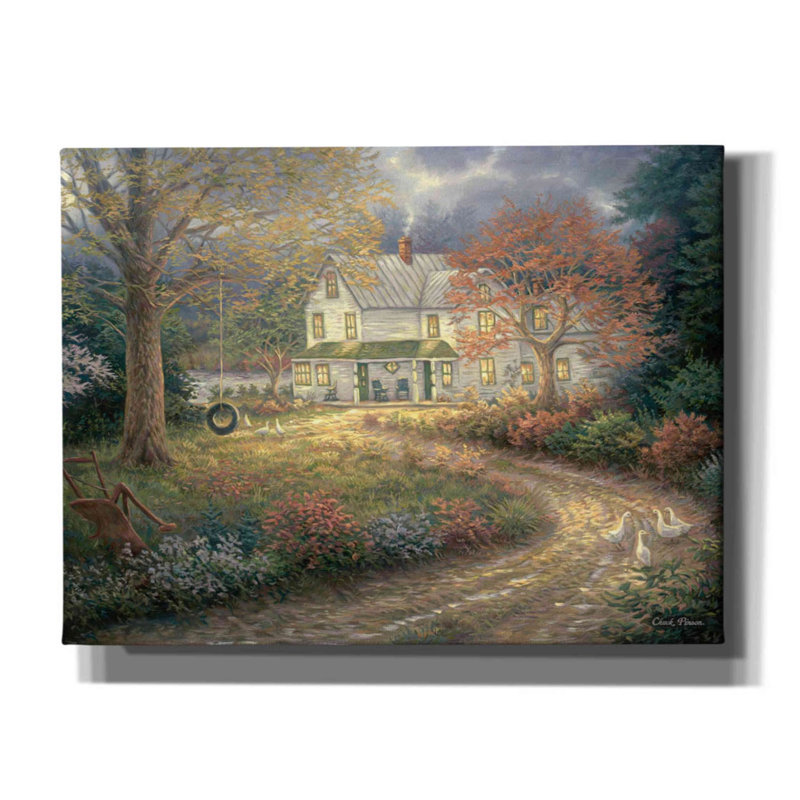 «Mid Country Farmhouse On Canvas» par Chuck Pinson, reproduction