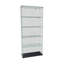 Vitrine à 5 niveaux en verre avec 5 modes DEL dynamiques, portes doubles et tablettes fixes pour un accès facile, vitrine au sol pour le bureau à domicile ou la présentation de magasin