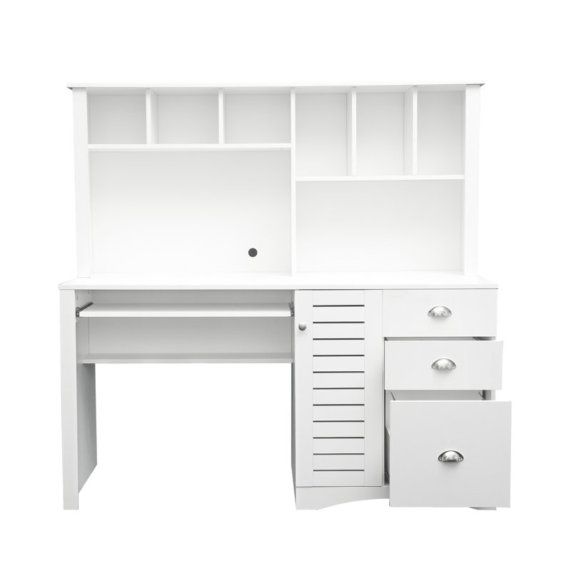 Bureau moderne avec beaucoup de rangement et facile d'entretien, Blanc