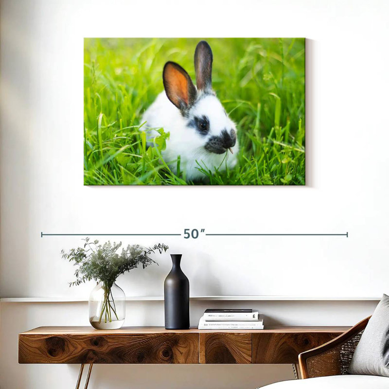 Brampt Grass Munching Rabbit, 24" H x 36" W