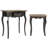 Solid Wood Top Nesting Tables with Storage