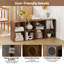 8-cube Bookcase Bookshelf With 2 Anti-tipping Kits Storage Organizer Rustic Brown