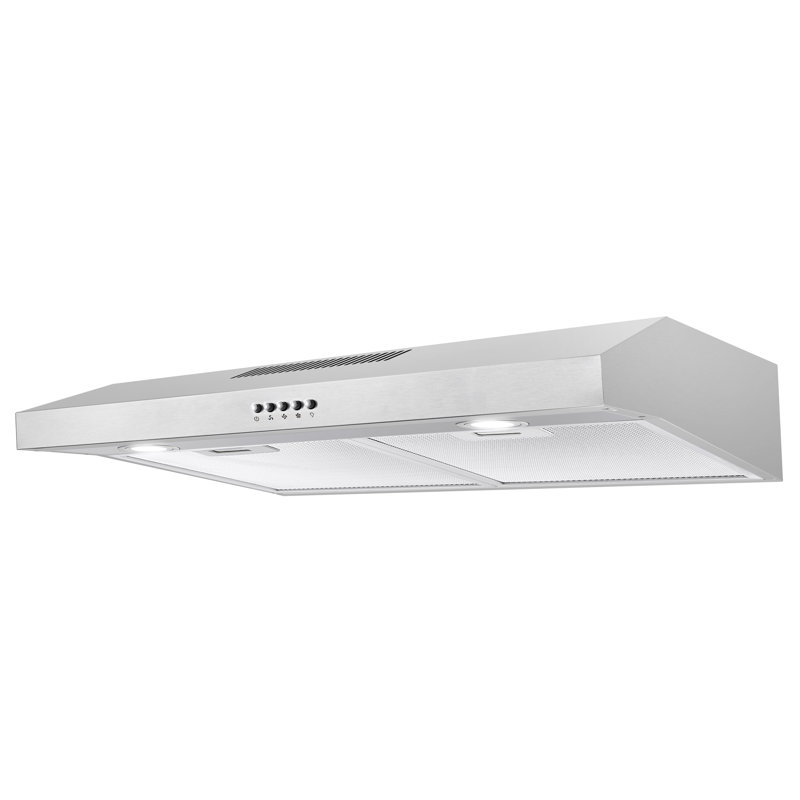 Hotte sous l'armoire 30 po Cosmo de la collection Delta, ventilateur d'extraction à 3 vitesses, filtre réutilisable, lumières DEL en acier inoxydable