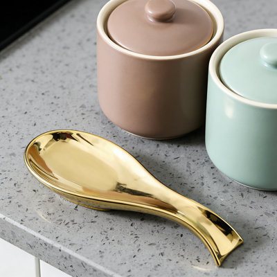 Large Ceramic Spoon Rest For Stovetop And Kitchen Counter, Heat-Resistant And Dishwasher Safe Utensil Holder With Elegant Vintage Design