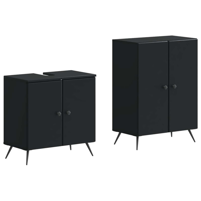Bathroom Storage Furniture Set, Black