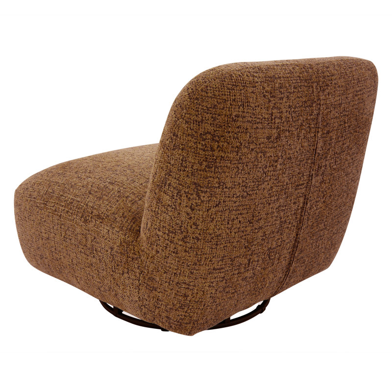 Upholstered Swivel Accent Chair, Orange