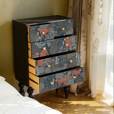 Armoire élégante à cinq tiroirs en bois de frêne