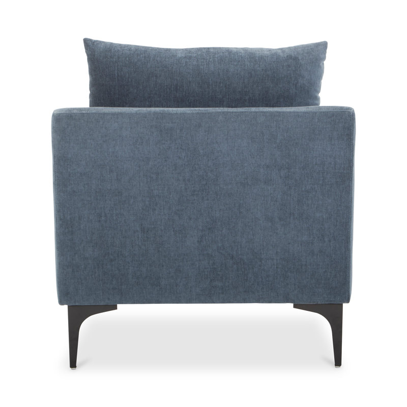 Almena 30" Wide Polyester Armchair, Dusty Blue
