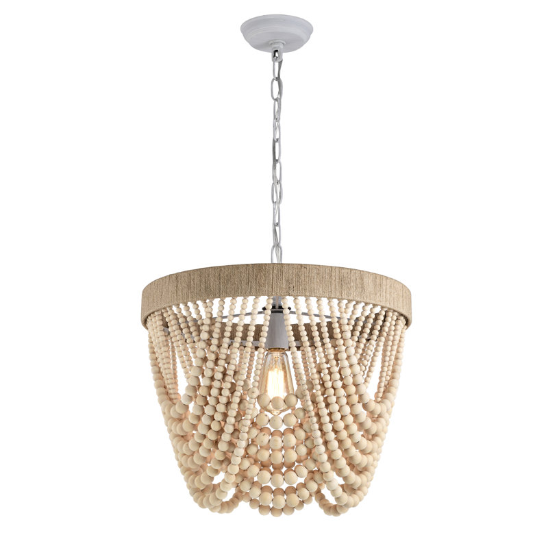 Luminaire suspendu à 1 lumière DEL avec détails perlés Elli