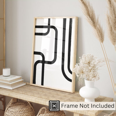 «Abstract Abstract Lines», reproduction d'art moderne sans cadre Mid-Century