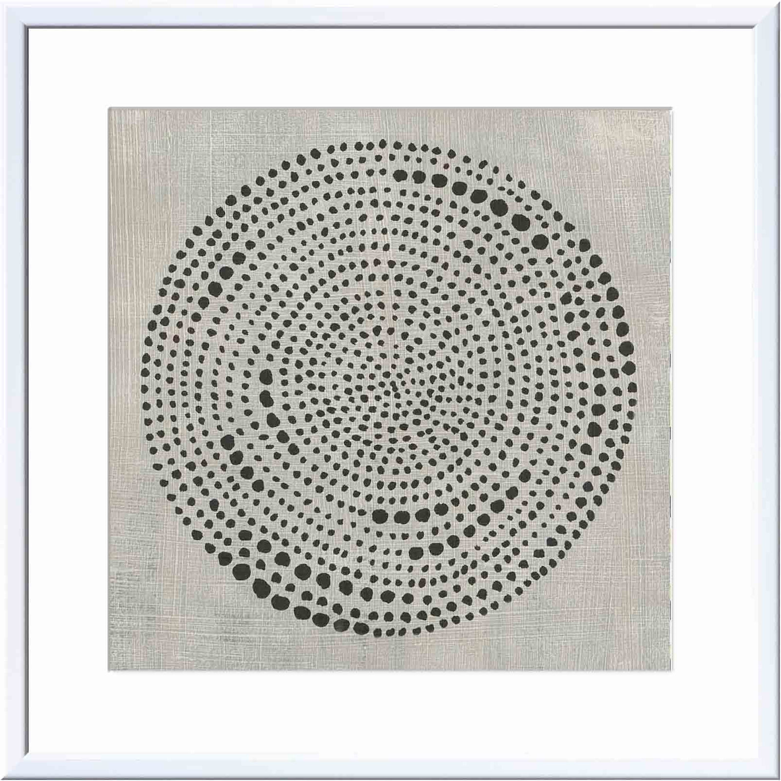 Mythos I Painting by Chariklia Zarris, 16.09" H x 16.09" W x 1.1" D, White Single Picture Frame with Mat