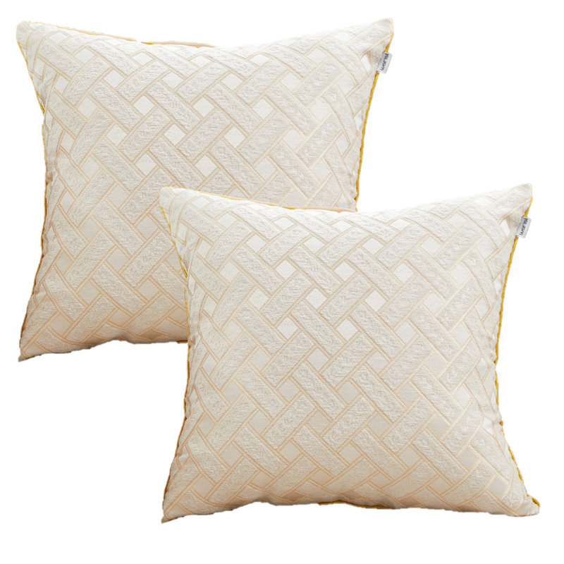 Housse de coussin en chenille 18 po, Café