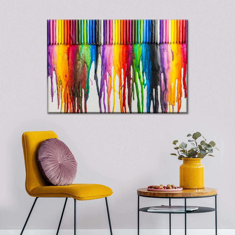 Melting Crayon Canvas Print, 16" H x 24" W x 1.25" D