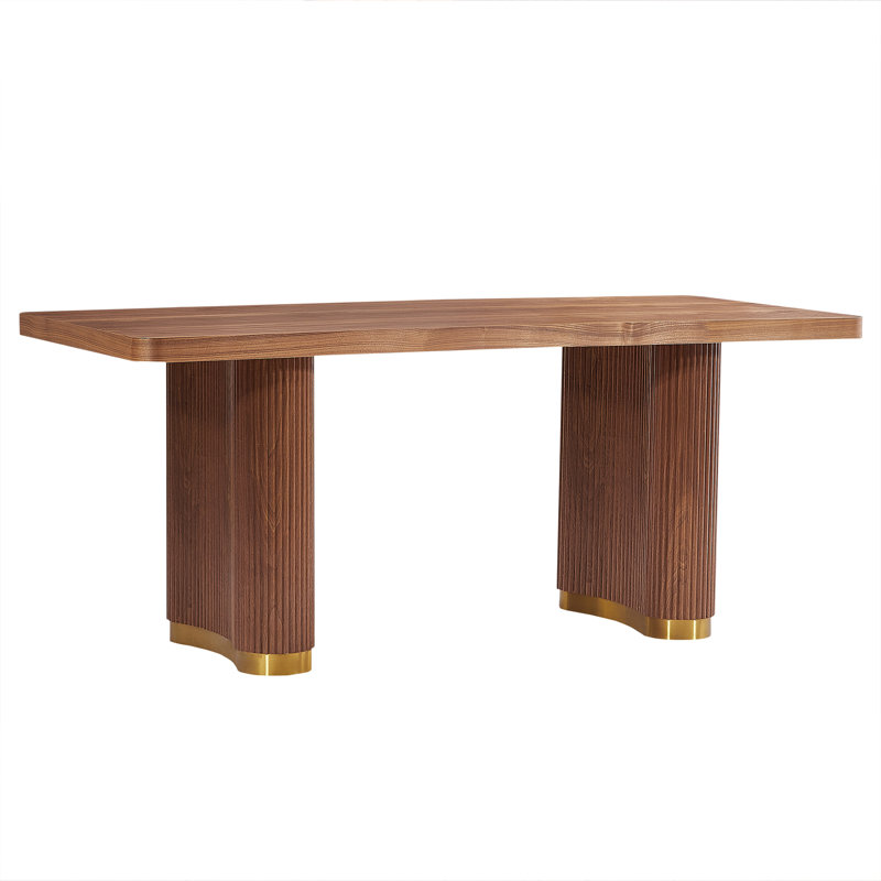 Table de salle à manger, H 29,5 po x L 70,9 po x l 31,5 po, Brun