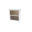 Iron 43cm W Manufactured Wood Bedside Table