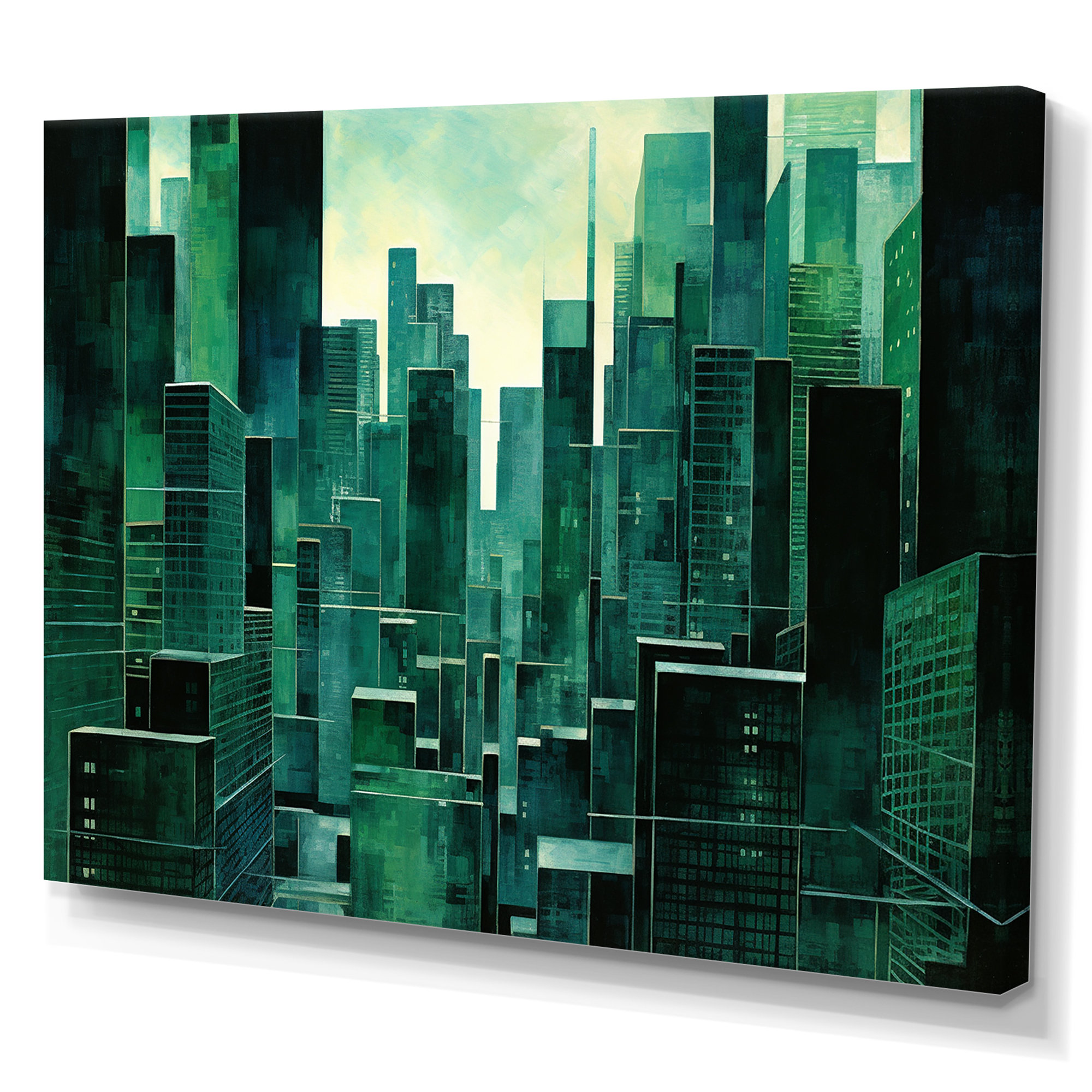 Cityscape On Canvas Print